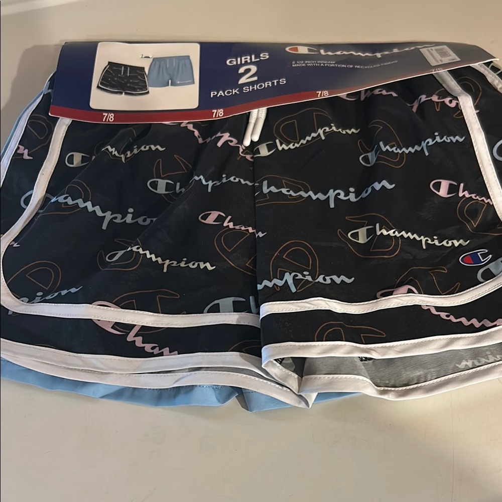 Champion Athletic Shorts Black and Blue Performance